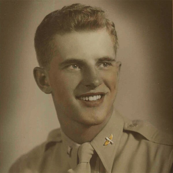 Craig Voorhees beams in a US Army Air Forces portrait, circa 1944.