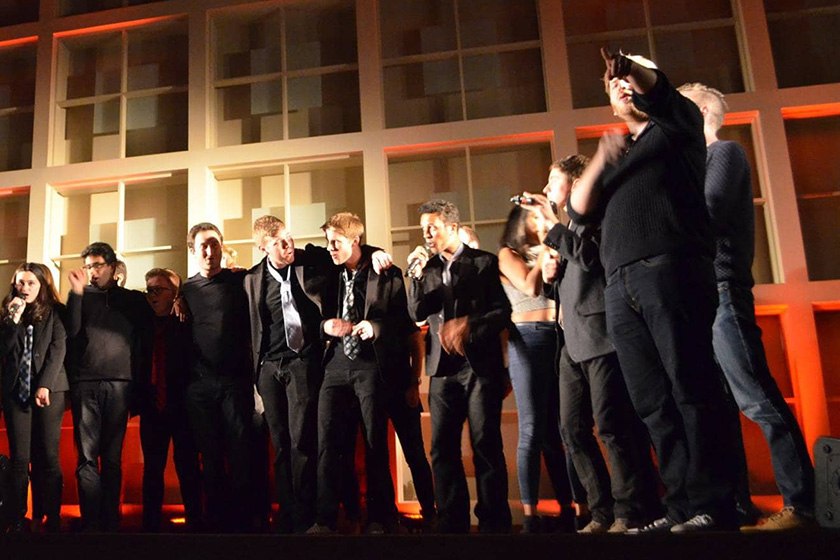 The Key Elements, Cornell's only co-ed rock a cappella group, performs in Alice Statler Auditorium.