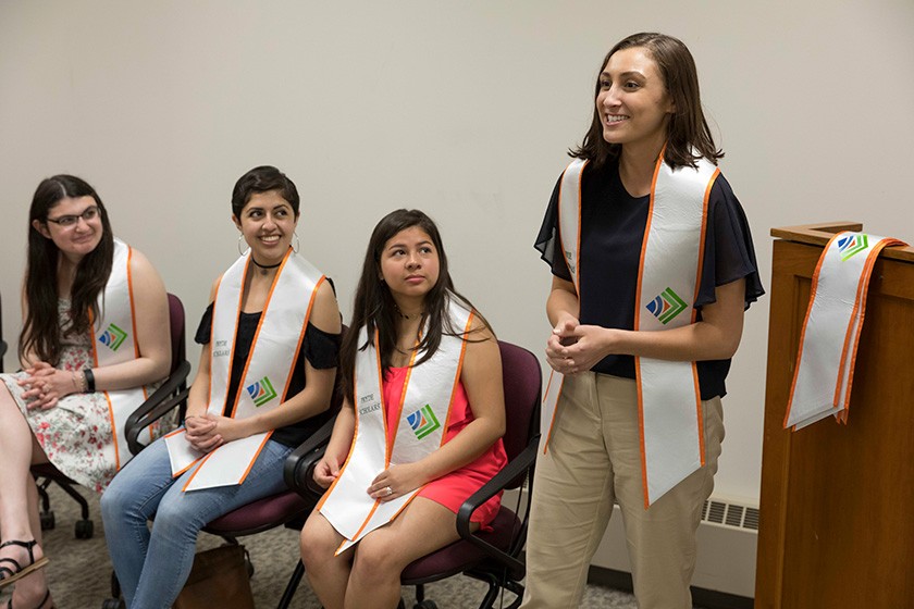 PRYDE Scholars wearing ceremonial stoles