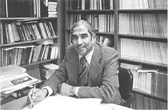 Professor Prabhu in his office at Cornell.