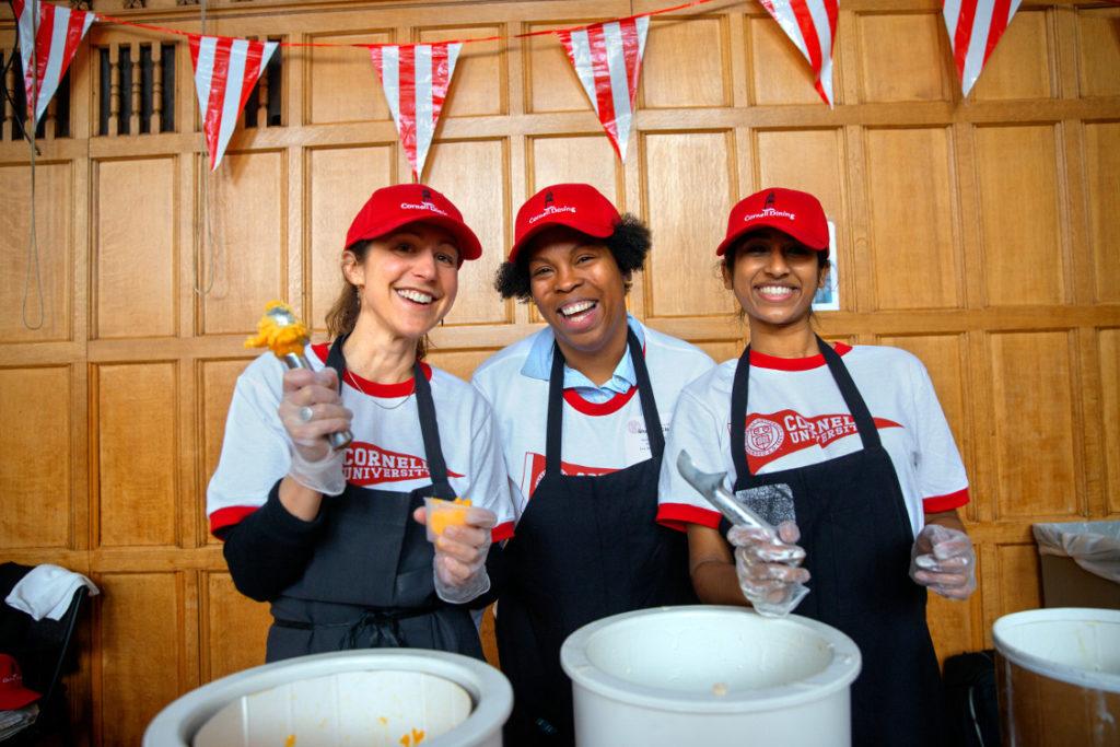 Staff ice cream scoopers on Giving Day 2019.