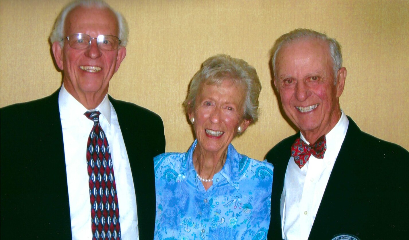 Dick Miller ’56, MBA ’58, Betty Miller Francis ’47, and Peter P. Miller, Jr. ’44, MBA ’48.