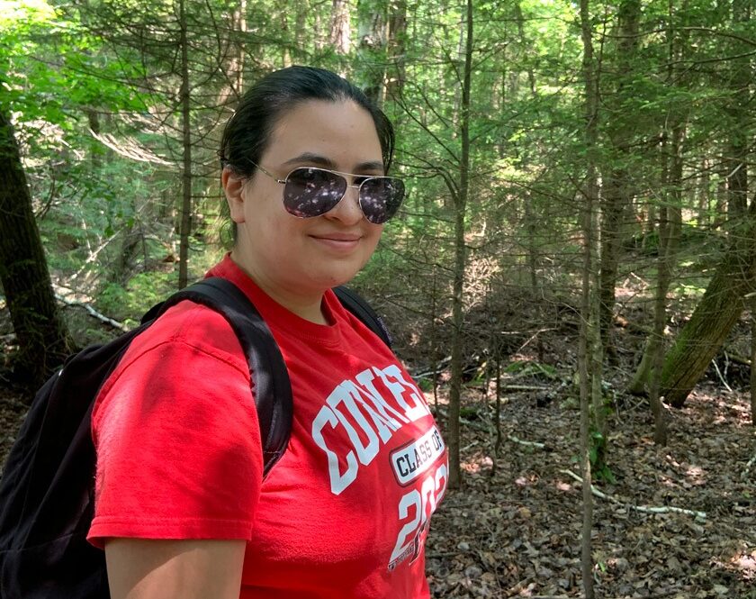 Melissa Alvarez ’21 enjoying a day hike at Kaaterskill Falls, located about an hour and a half south of Ithaca.