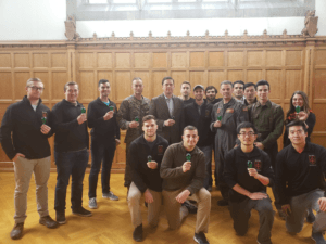 Student veterans at an event on campus