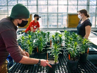 Students in William Miller's horticulture class