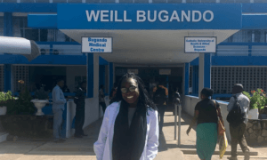Airewele outside Weill Bugando Medical Centre in Mwanza Tanzania