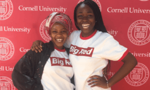 Airewele and Andrea Abita at a Cornell Giving Day event