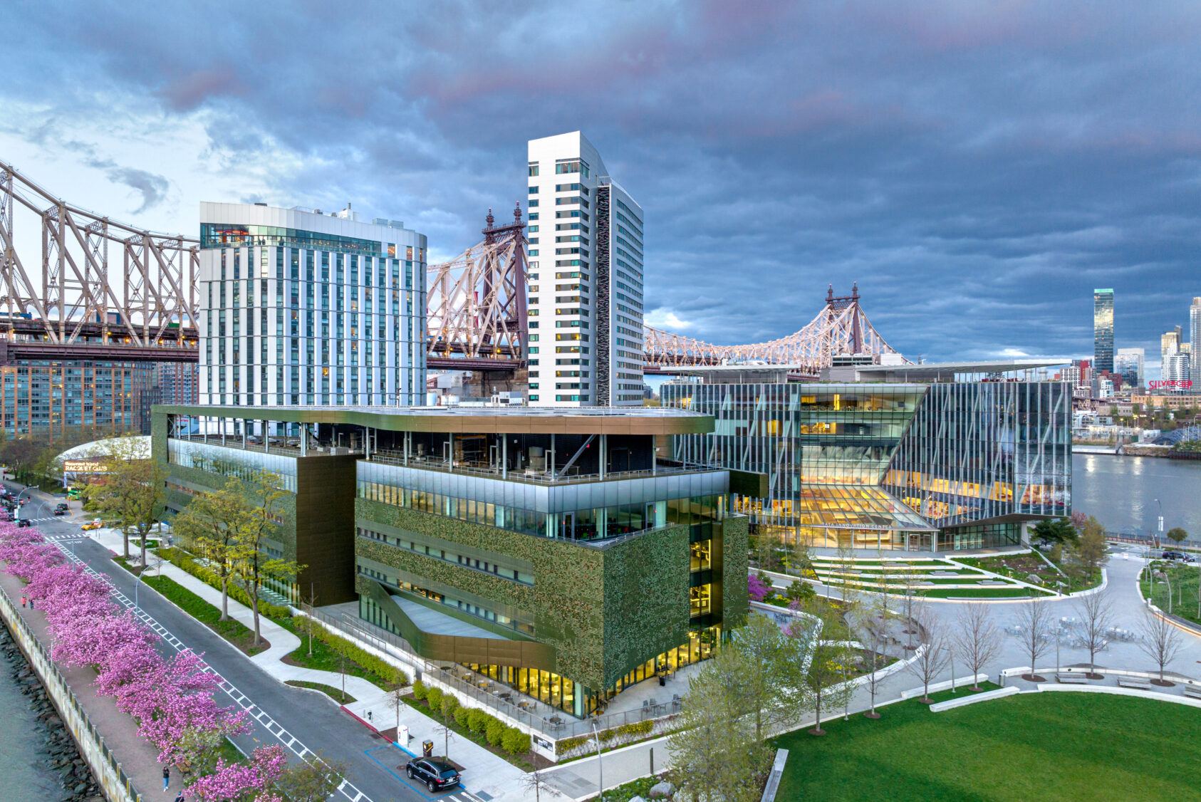 Cornell Tech campus on a spring day