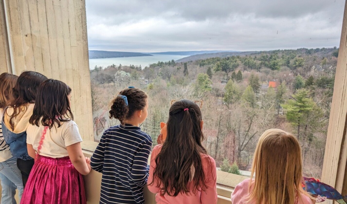 Children attending the museum’s free family programs and school fieldtrips are frequent visitors to the Andrea Gottlieb Vizcarrondo 1972 Lakeview Gallery at the Herbert F. Johnson Museum of Art