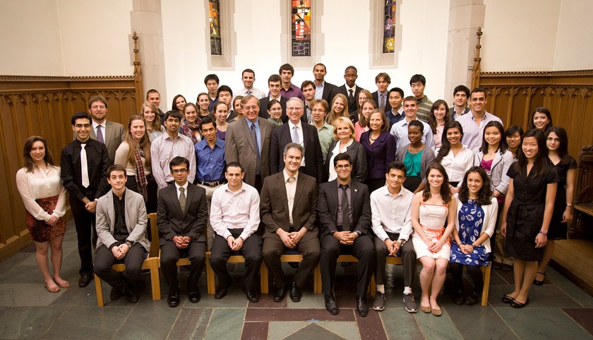 Reception with Jacobs Scholars and Fellows in Upson Hall in April 2019