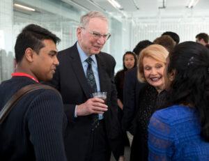 The Jacobs with Jacobs Scholars at Anabel Taylor Hall in April 2012