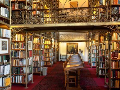 A.D White library in Uris Library during summer session.