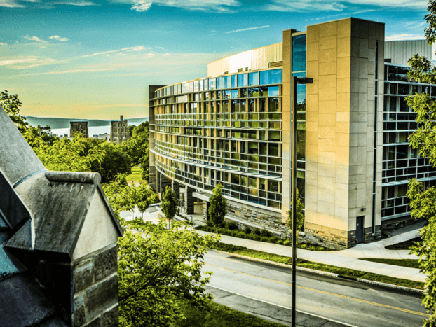 The building that houses Cornell Health (above) will be named The Ceriale Center for Cornell Health in recognition of a $20 million gift from Cornellian parents John and Melissa Ceriale.