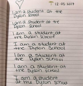 After attending a Cornell admissions presentation, Vianny went home and wrote in her journal seven times, “I am student at the Dyson School.” 