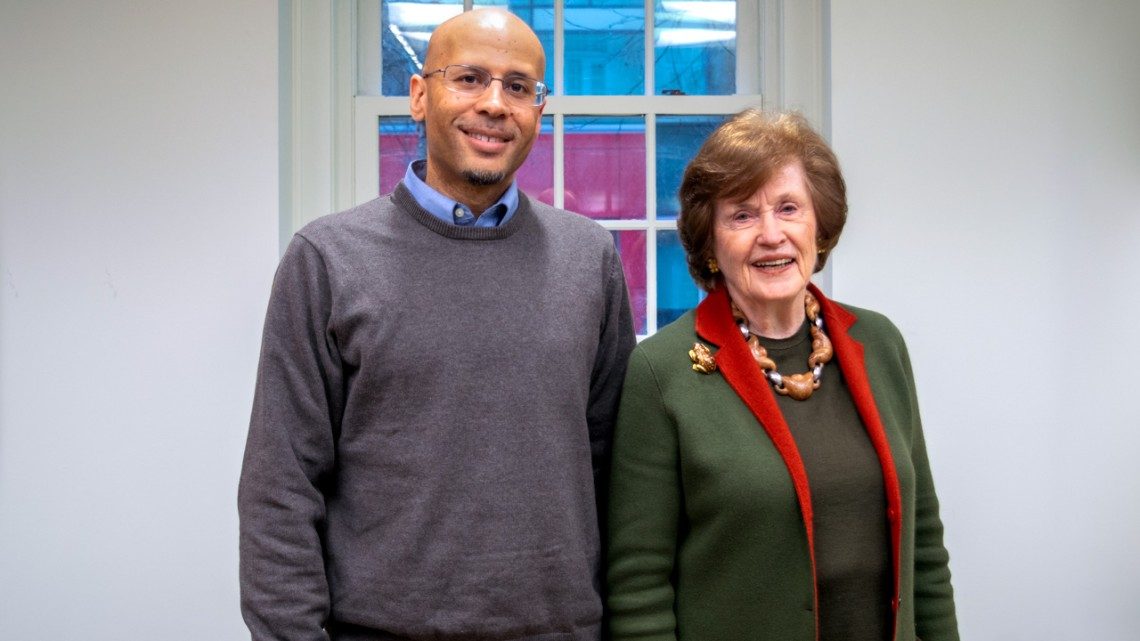 Anthony Burrow meets with Becky Morgan.