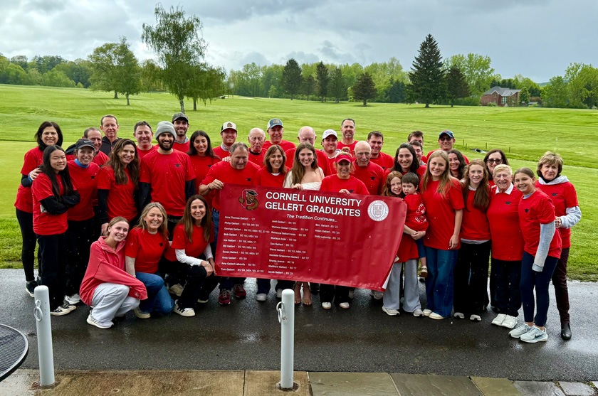 The Gellerts gather at Cornell graduation in 2025. “See how many Cornellians we are!” says Amy Gellert Lebovitz ’91.