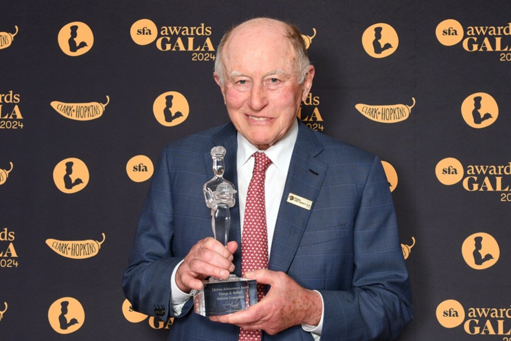 George Gellert receives the Summer Fancy Food Show Lifetime Achievement Award from the Specialty Food Association.
