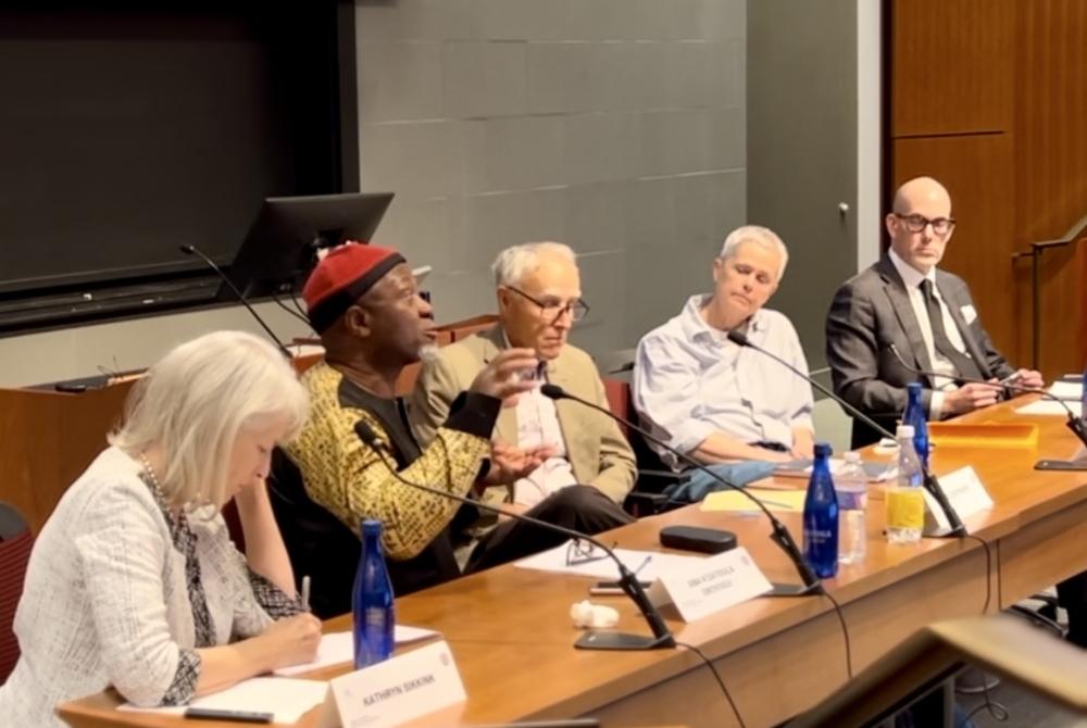 Cornell Law School's Panel of Relevance of International Law in Modern Conflicts, hosted by Jens David Ohlin, the Allan R. Tessler Dean and Professor of Law, held in fall 2024. Increased annual fund support can lead to more events like this that supplement the Cornell Law education.