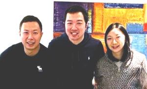 Isaac (left) was the first Cornellian in his family, but not the last. His younger brother Alex Wong ’03 (center) visited Isaac on campus and made up his mind to follow Isaac to Cornell. While there, Alex met his partner, Maria Ng ’03 (right).