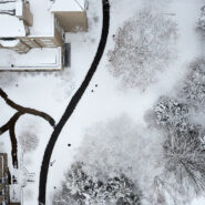 aerial winter campus destkop wallpaper preview