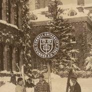 vintage winter campus mobile wallpaper preview