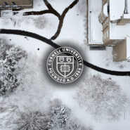 aerial winter campus mobile wallpaper preview