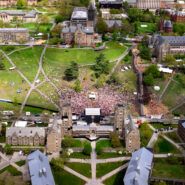 aerial shot of Slope Day desktop background