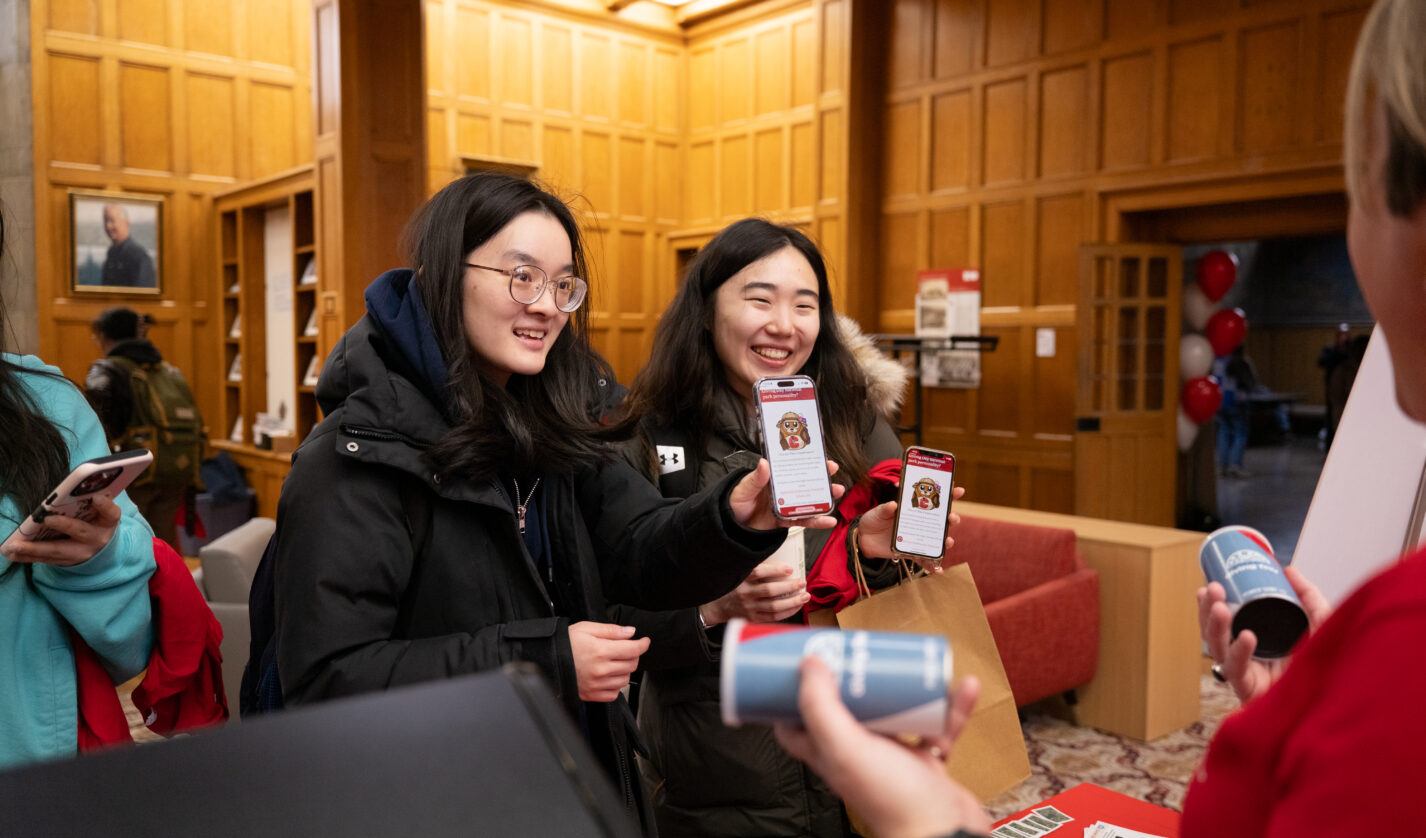 Students complete a digital scavenger hunt on Giving Day 2026.