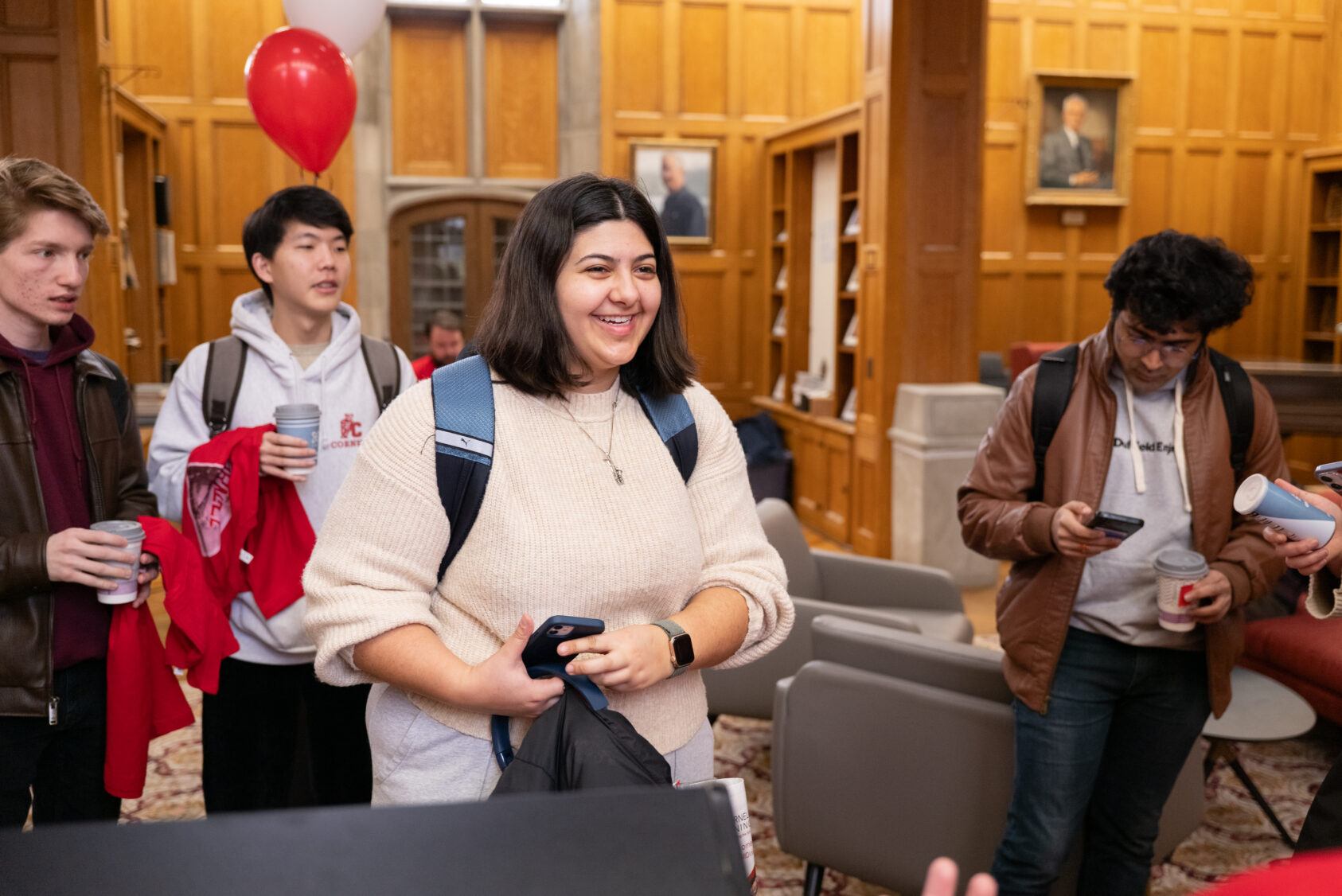 Students checked in to Willard Straight Hall to play games, compete for prizes and write thank yous to donors.