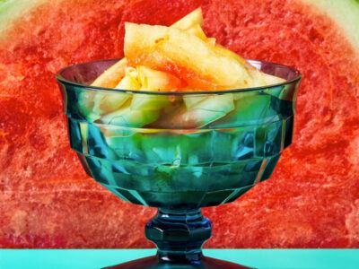 Quick pickled watermelon rinds
